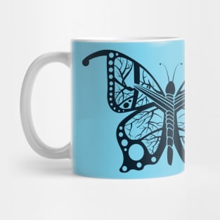 Double Sided Butterfly (Black) Mug